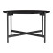 Coffee table Aisle pakoworld black marble melamine-black metal D80x45cm