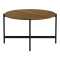 Coffee table Aisle pakoworld melamine walnut-black D80x45cm