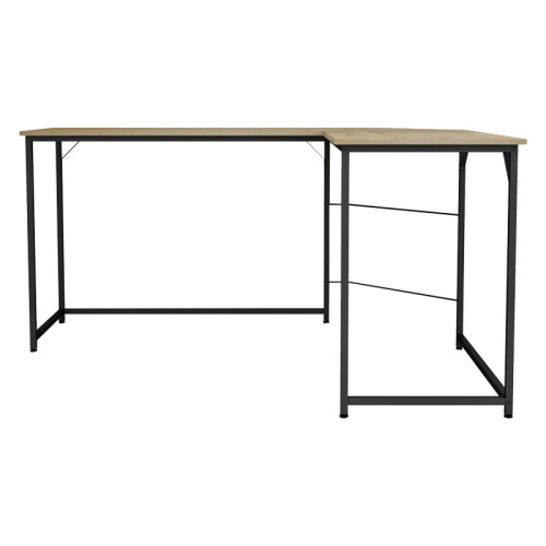 Right corner office desk Impetus pakoworld melamine sonoma-black 150x120x75