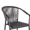 AluminumAluminum armchair Convince pakoworld stackable anthracite frame-textilene-rattan 56x63x82cm