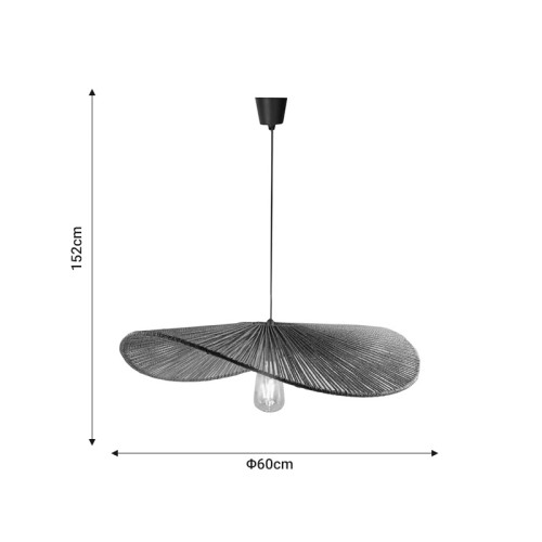 Ceiling light Haris Inart brown E27 D60x158cm