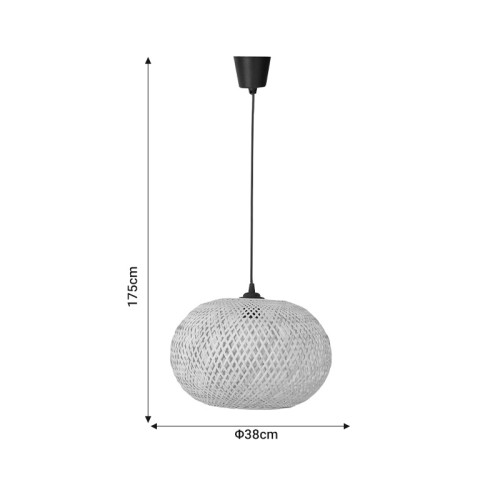 Ceiling light Universe Inart E27 natural bamboo D38χ175cm