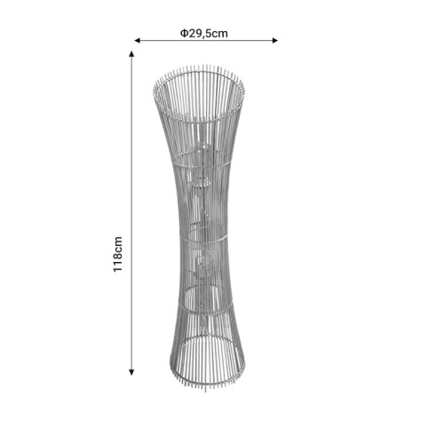 Floor lamp Gion Inart E27 natural bamboo D29.5x118cm