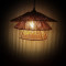 Ceiling light Oakim Inart E27 brown paper rope D35.5χ170cm