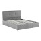 Double bed Sonnie pakoworld with storage space velvet dark grey 150x200cm