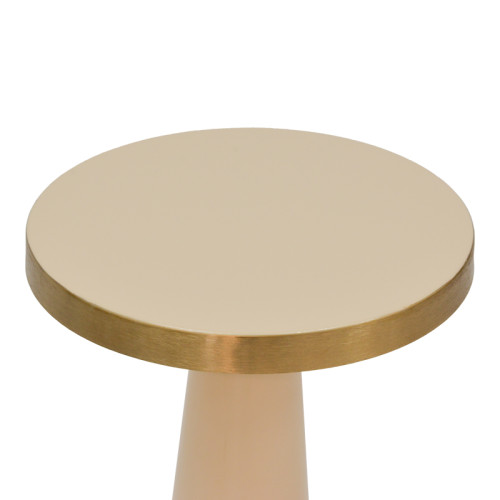 Side table Easyful Inart cream-gold metal D36x58cm