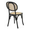 Chair Zoel pakoworld black beech wood-natural rattan 45x52x82cm