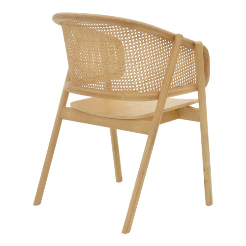 Armchair Wenzy pakoworld natural color wood 58x58x82cm