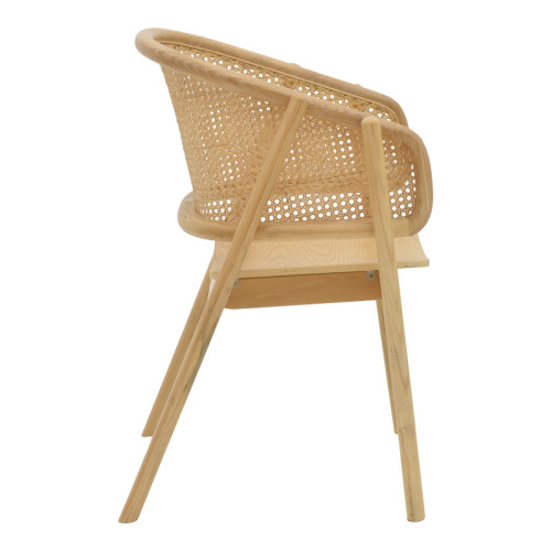 Armchair Wenzy pakoworld natural color wood 58x58x82cm