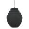 Ceiling lamp Kelsy Inart E27 black metal D30x122cm