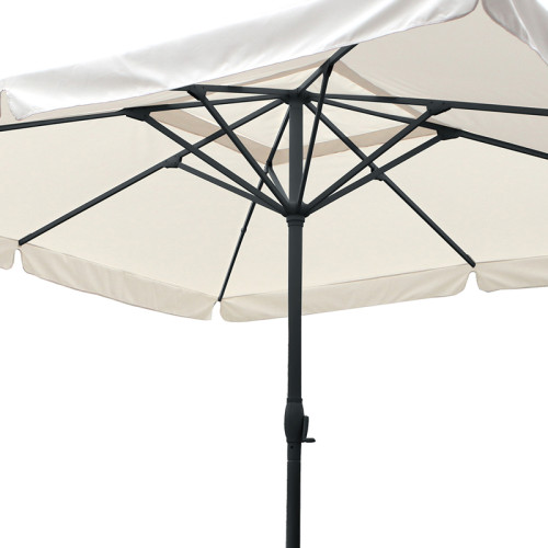 Professional umbrella Shoreline pakoworld one-piece mesh aluminum-beige fabric 4x4x2.9m