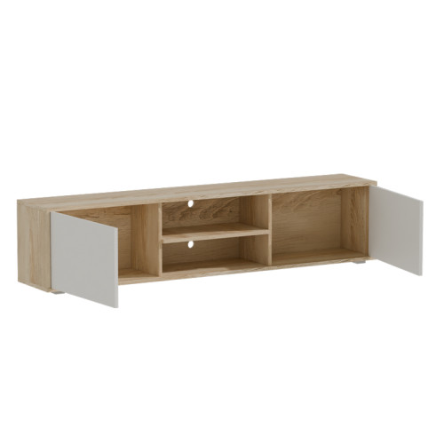 TV cabinet Darion pakoworld melamine natural-white 180x40x41cm