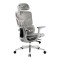 Director s office chair Karlo pakoworld white-black mesh fabric 72x70x112cm