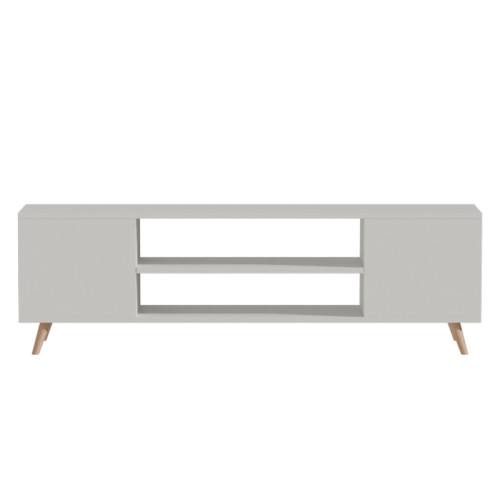 TV cabinet Icarus pakoworld melamine white-natural 150x32x46cm