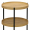 Side table Portogie pakoworld mdf natural- metal black D40x50cm