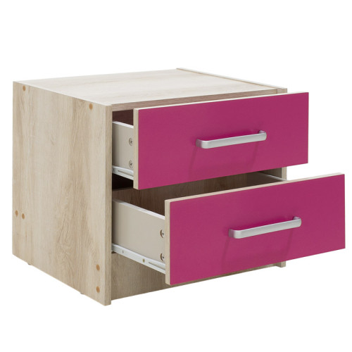 Children s nightstand Looney pakoworld castillo-pink 47,5x40,5x40,5