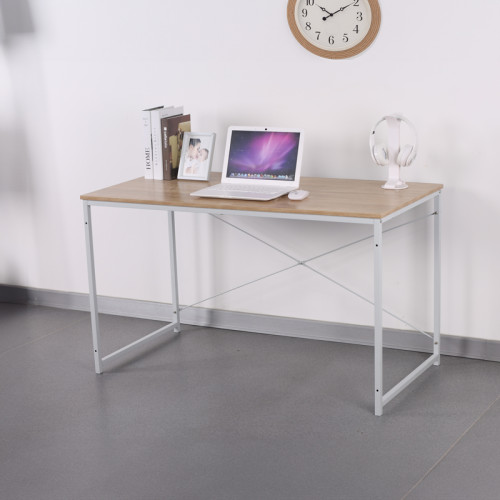 Work desk Ramon pakoworld natural melamine-metal white 120x60.5x70cm Work desk Ramon pakoworld natural melamine-metal white 120x60.5x70cm