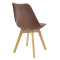 Chair Gaston pakoworld PP-PU brown-natural leg 53.5x48.5x83cm