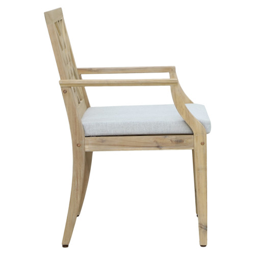 Bolen pakoworld chair solid acacia wood-beige fabric 59x63.2x89.9cm