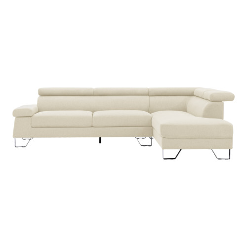 Right corner sofa Gracious pakoworld beige fabric 257x178x86cm