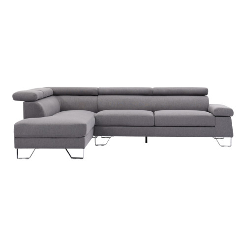 Left corner sofa Gracious pakoworld dark grey fabric 257x178x86cm