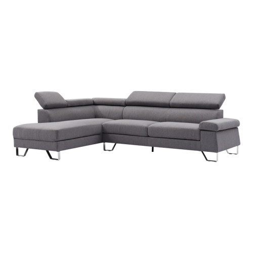 Left corner sofa Gracious pakoworld dark grey fabric 257x178x86cm