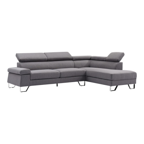 Right corner sofa Gracious pakoworld dark grey fabric 257x178x86cm