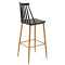 Bar stool Aurora pakoworld black pp-leg natural 42x49x109cm