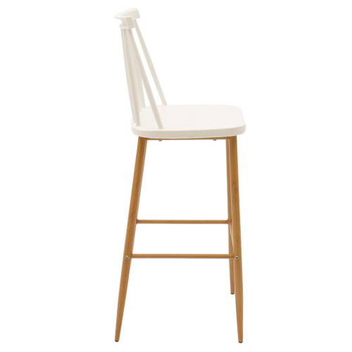 Bar stool Aurora white pp-natural leg 42x49x109cm Bar stool Aurora white pp-natural leg 42x49x109cm