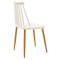 Chair Aurora pakoworld pp white-natural leg 42x46x79cm