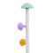 Coat stand Mush pakoworld white metal 30x30x168cm