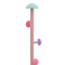 Coat stand Mush pakoworld pink-white metal 30x30x168cm