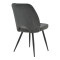 Renish pakoworld bouclé chair gray-metallic black leg 61x47x91.5cm