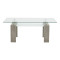 Table Vrocho pakoworld grey wood-glass 110x60x45cm