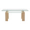 Table Vrocho pakoworld natural wood-glass 110x60x45cm