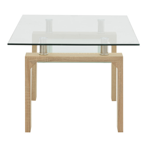 Table Vrocho pakoworld natural wood-glass 110x60x45cm