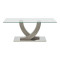 Table Kasmora pakoworld grey wood-glass 110x60x45cm