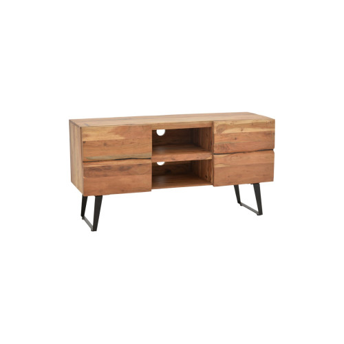 TV cabinet Dervie pakoworld natural solid acacia wood 130x43.5x66.5cm