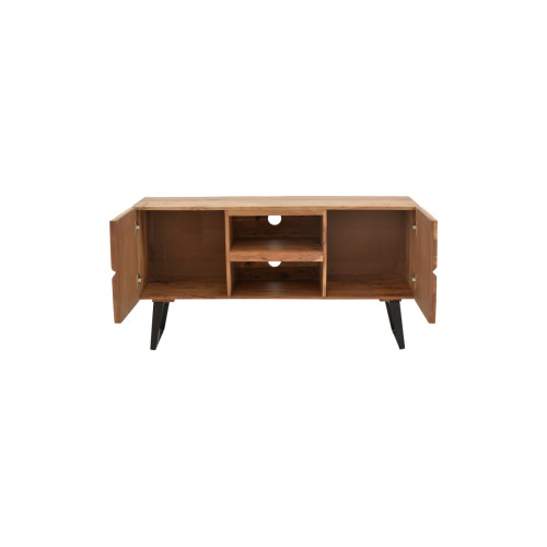 TV cabinet Dervie pakoworld natural solid acacia wood 130x43.5x66.5cm