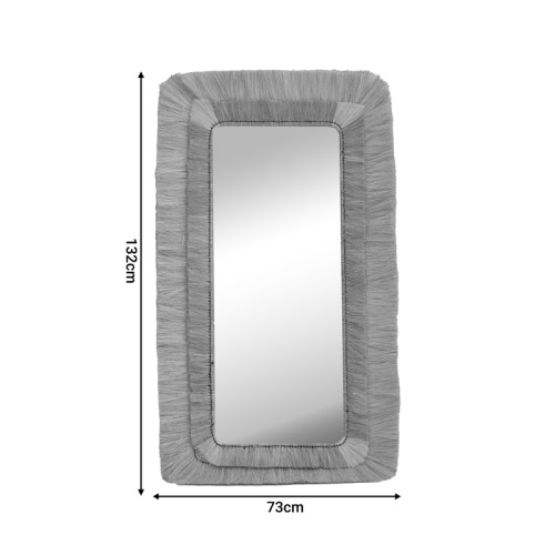 Mirror Meison Inart natural grass 132x4x73cm Mirror Meison Inart natural grass 132x4x73cm