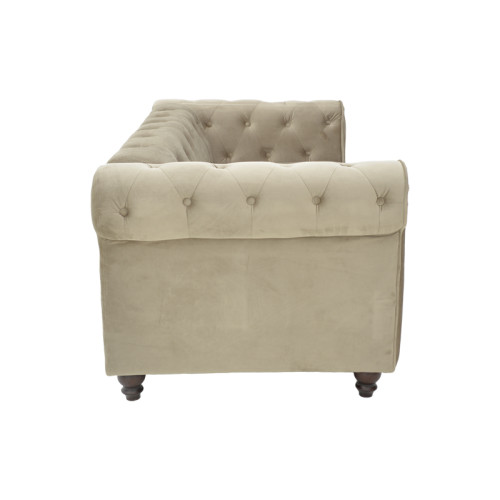 2-seater sofa Incredible pakoworld beige velvet 160x84x67cm 2-seater sofa Incredible pakoworld beige velvet 160x84x67cm