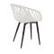 Chair Ezra pakoworld white pp-black metal leg 62x42x82cm