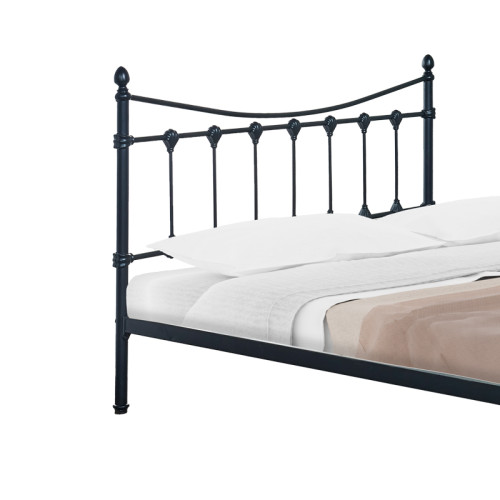 Bed Beowulf pakoworld black metal 150x200x102cm Bed Beowulf pakoworld black metal 150x200x102cm