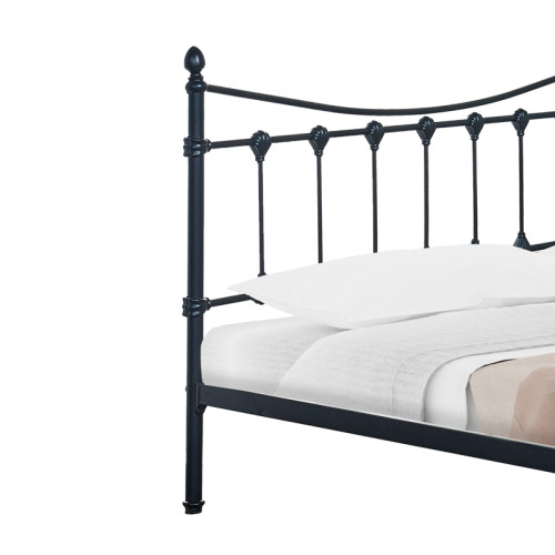 Bed Beowulf pakoworld black metal 140x190x102cm Bed Beowulf pakoworld black metal 140x190x102cm