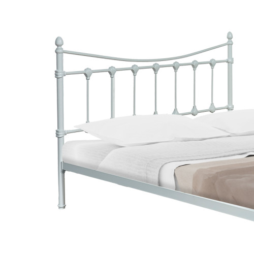 Bed Beowulf pakoworld white metal 150x200x102cm Bed Beowulf pakoworld white metal 150x200x102cm