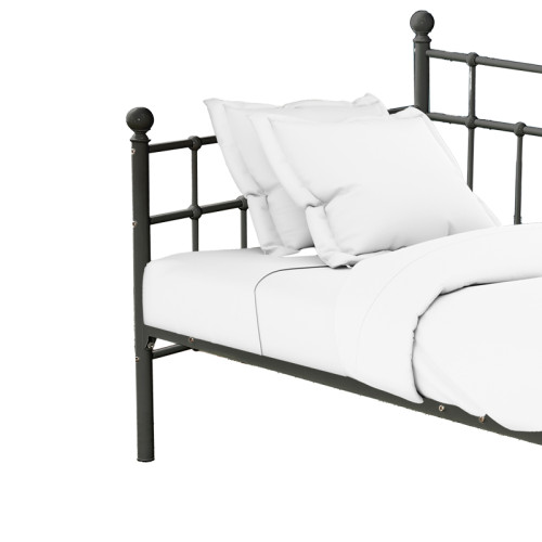 Bed Havelock pakoworld black metal 90x190x98cm Bed Havelock pakoworld black metal 90x190x98cm