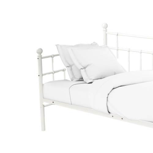 Bed Havelock pakoworld white metal 90x190x98cm Bed Havelock pakoworld white metal 90x190x98cm