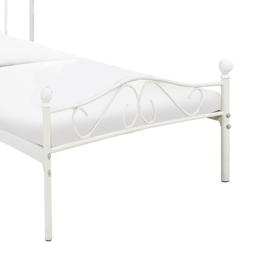 Bed Yorick pakoworld white metal 90x190x99cm Bed Yorick pakoworld white metal 90x190x99cm