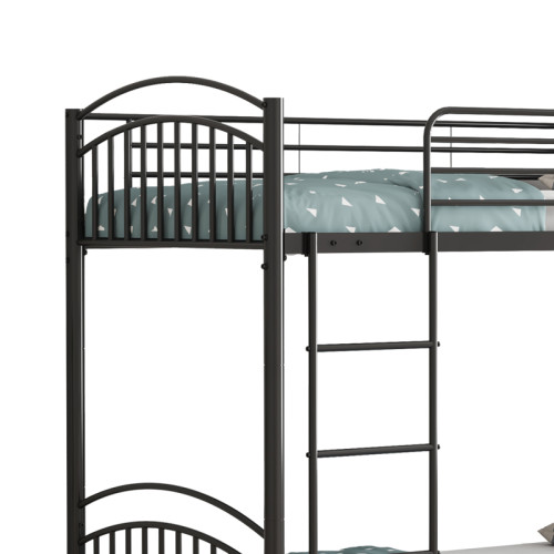 Bunk bed  Mordecai pakoworld black metal 90x190x165cm Bunk bed  Mordecai pakoworld black metal 90x190x165cm