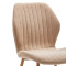 Chair Fersity pakoworld beige fabric-natural metal leg 48x56.5x85.5xm